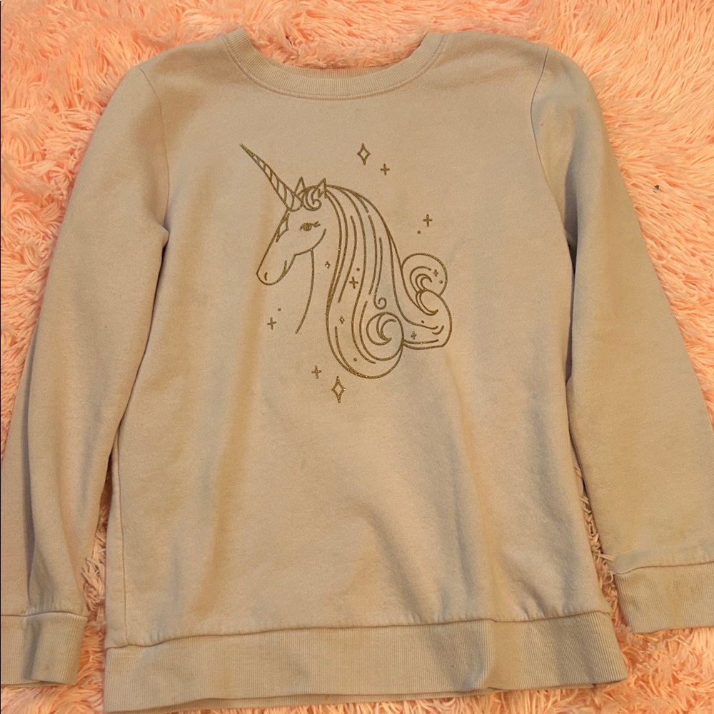 Cat & Jack Purple/Gold Unicorn Sweatshirt